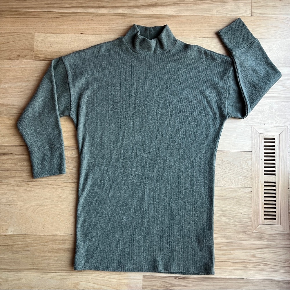 Abercrombie & Fitch Turtleneck Sweater Dress Greenish Gray Size S